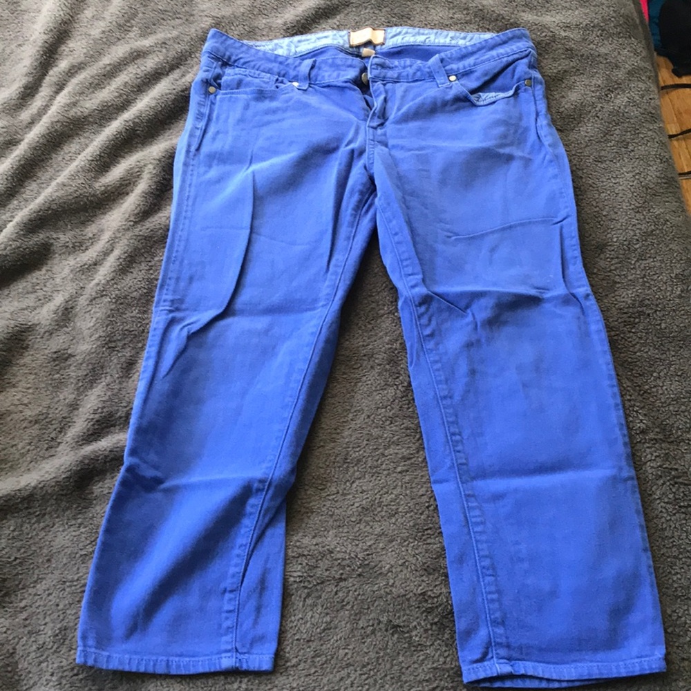 Paige denim Bright blue capri’s